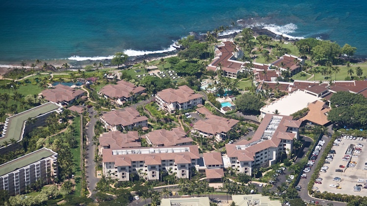 Aerial view of Wailea Beach Villas