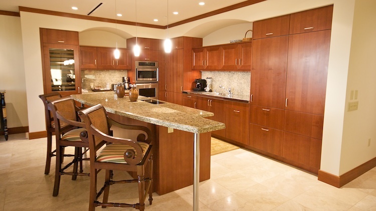 Functional and modern kitchen and eating area that residents enjoy