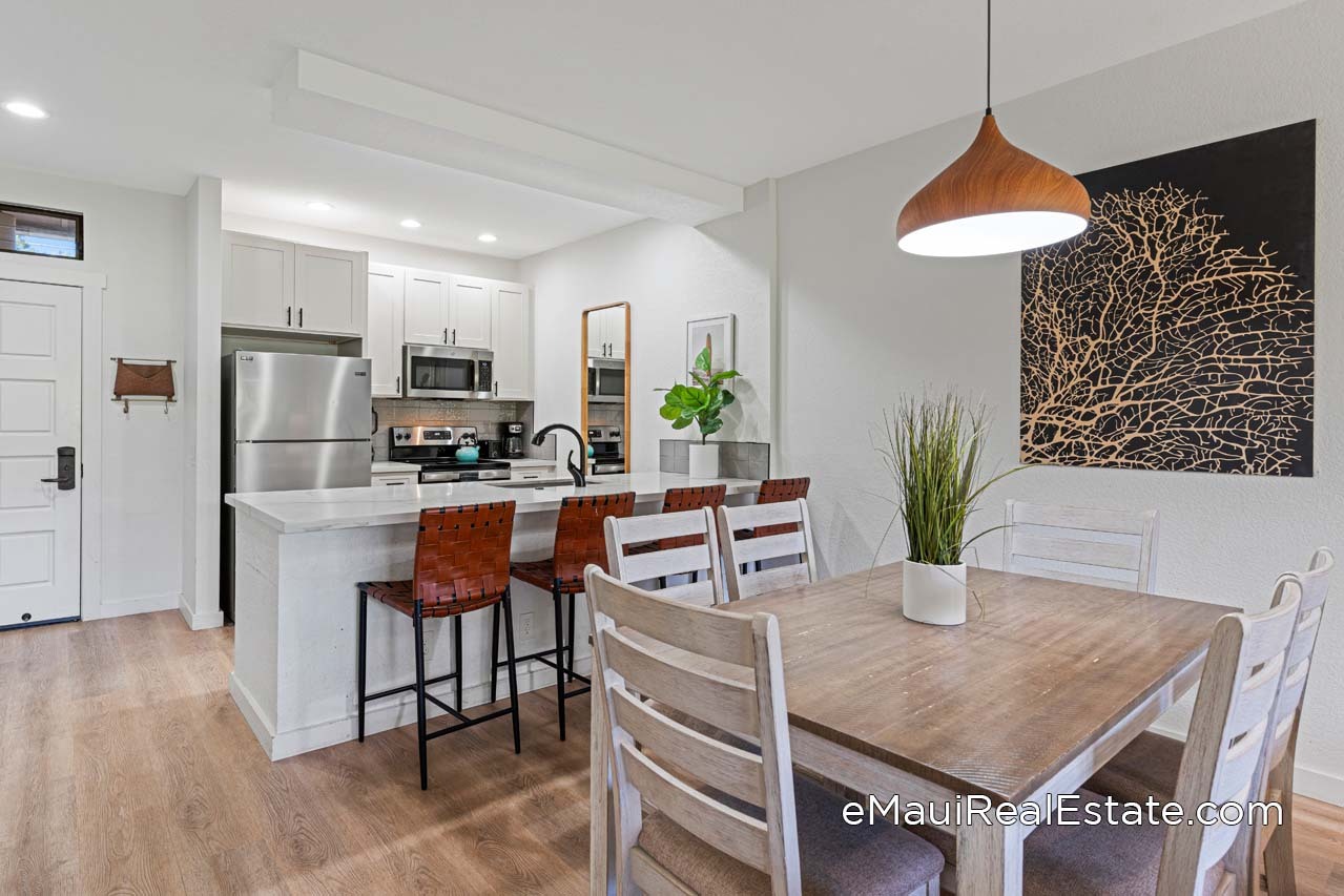 Dining area and Kitchen in a 2 bedroom unit