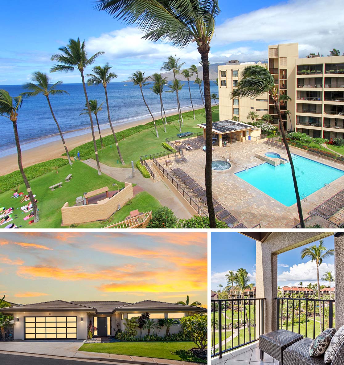 sugar beach resort in north kihei along with homes and condos in south kihei