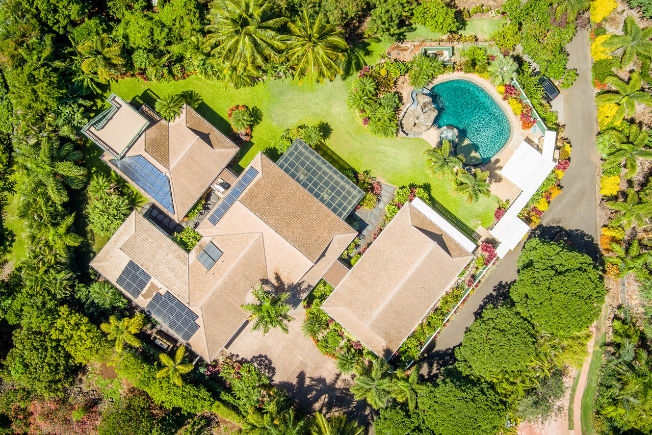 Aerial showing the whole property