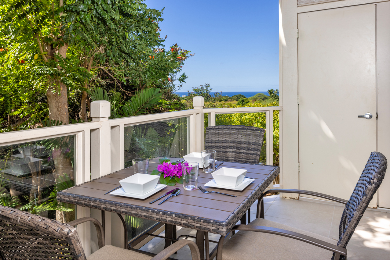 Covered Lanai with Ocean view: 